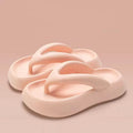 Solid colour women's flip-flops with a thick EVA sole and a small bow on the upper.