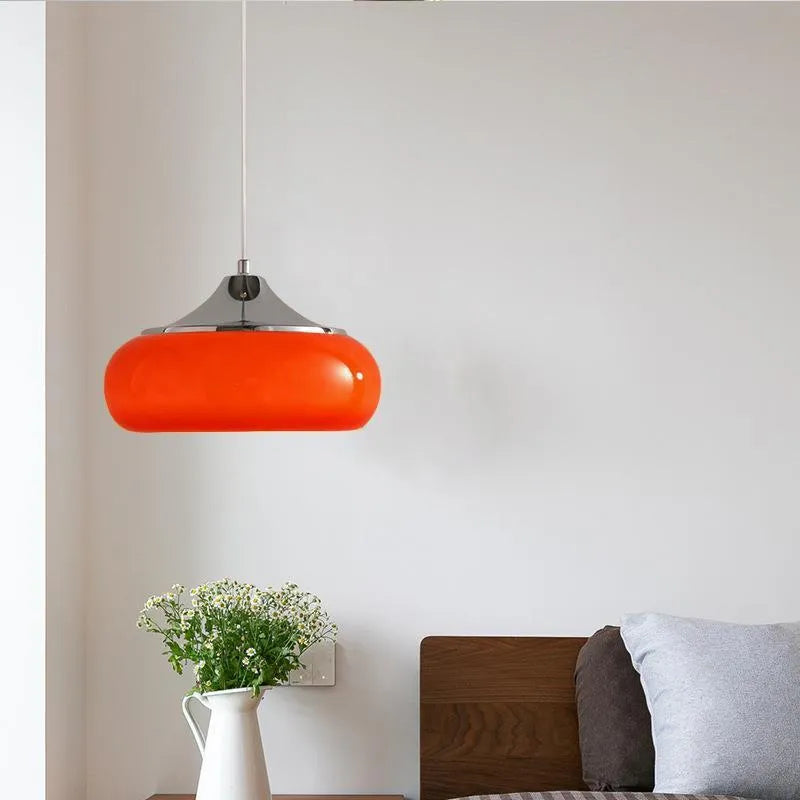 Milk white glass Bauhaus three headed egg tart pendant light ceiling fixture