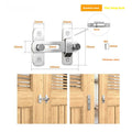 90-degree sliding door lock in black carbon steel and stainless steel versions with flat shackles
