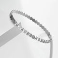 Titanium steel Korean style bracelet with engraved numbers in gold, rose gold or steel colour options