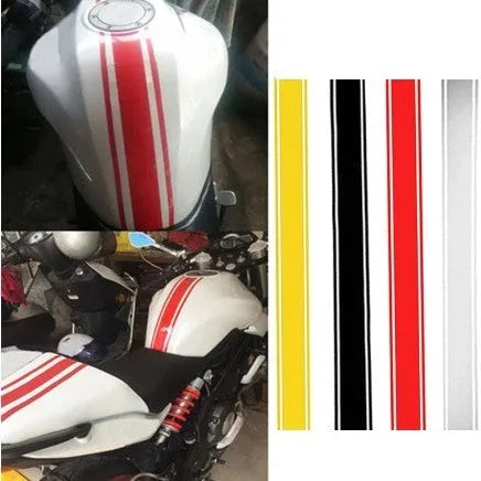 Motorcycle reflective pinstripe sticker roll measuring 50cm by 4.5cm in black, red, silver, yellow options