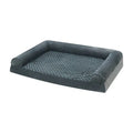 Light grey cloth dog kennel for large dogs, showing raised sides and soft base.