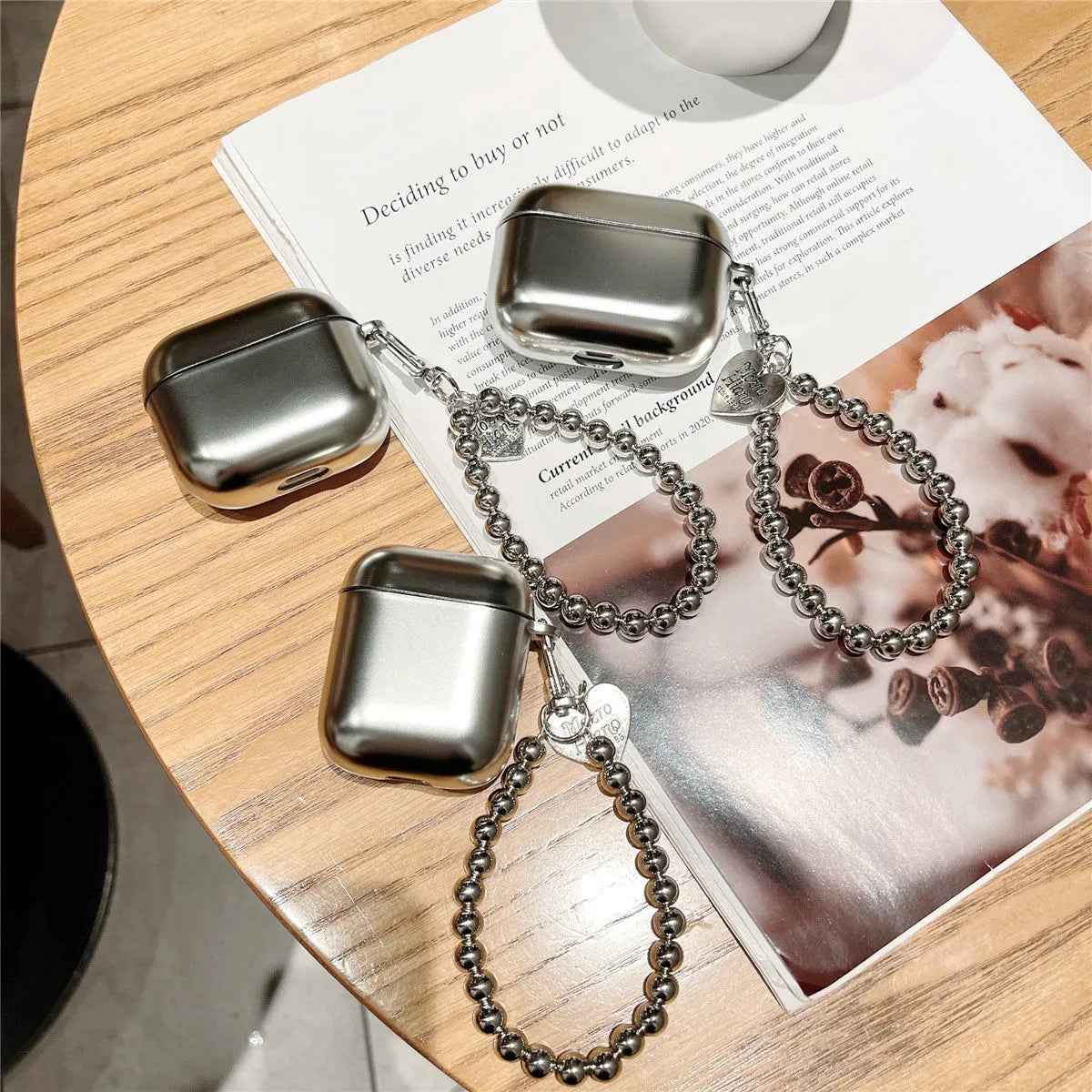 Matte plating AirPods protective case with electroplating finish for universal fit across multiple AirPods generations