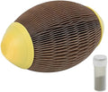 Ellipse-shaped corrugated paper catnip ball toy for scratching and play