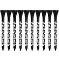 Black skull print bamboo dowel pins for golf accessories in 70mm and 83mm lengths
