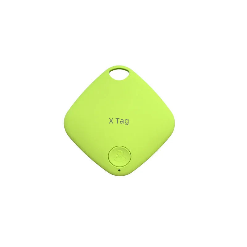 Compact black Bluetooth tracker with key ring for keys, wallets, and pets.
