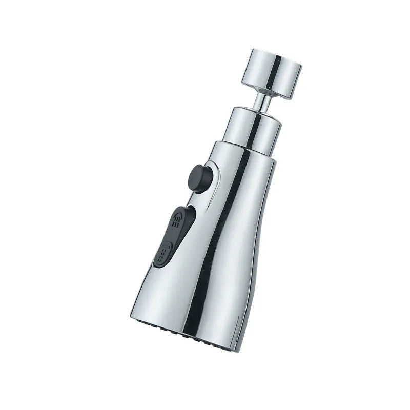 Universal pressurized kitchen faucet sprayer adapter with 360-degree rotation in matte black finish