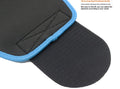 Neoprene lumbar support belt in black colour with adjustable closure for fitness and sport activities