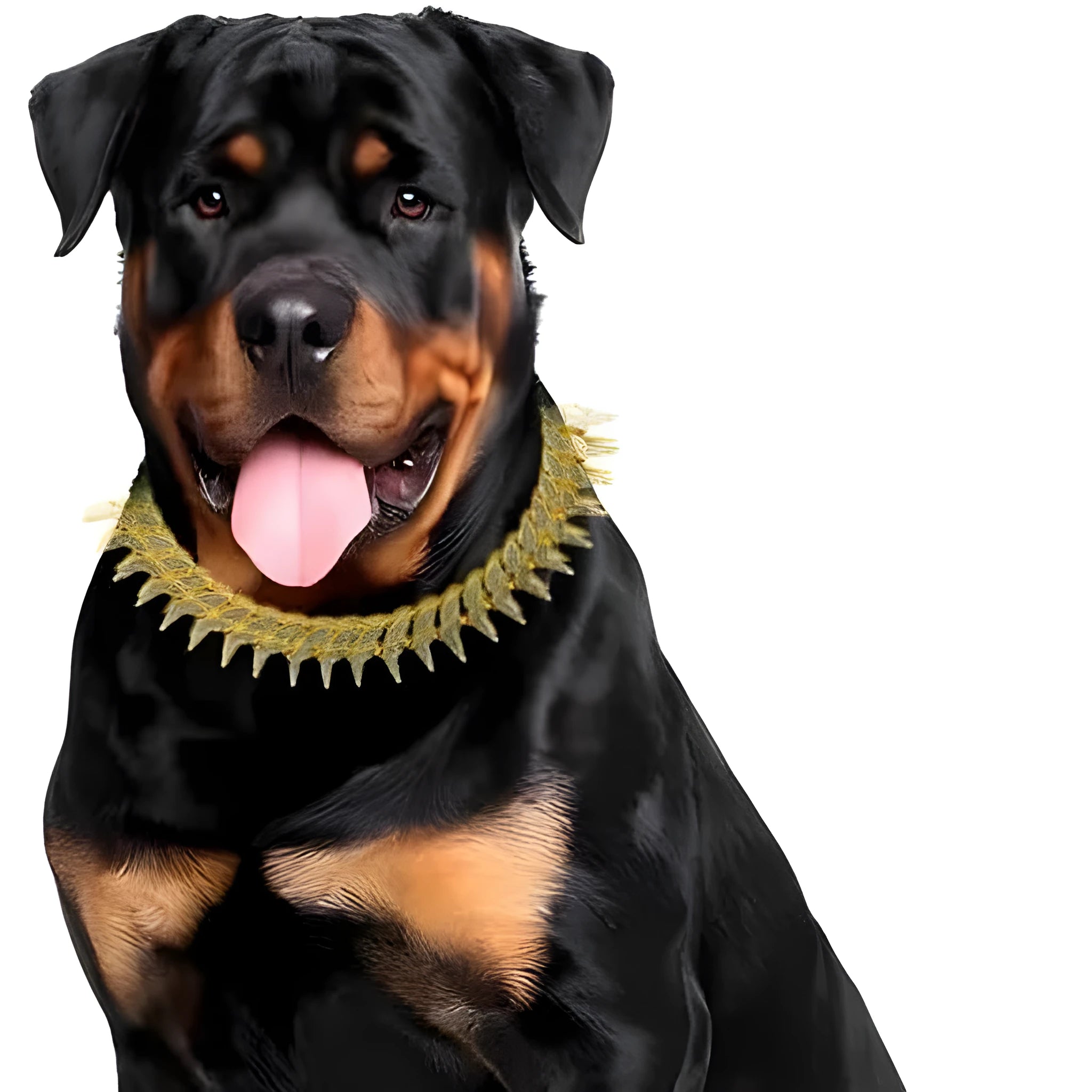Zinc alloy diamond pet neckband necklace in gold with British style plaid pattern, sized for dogs