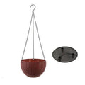 Plastic hanging basket with 450mm chain in one of seven colour options