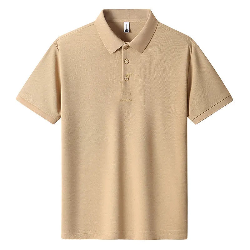Men's loose fit cotton T-shirt on a hanger, shown in sky blue colour with short sleeves.