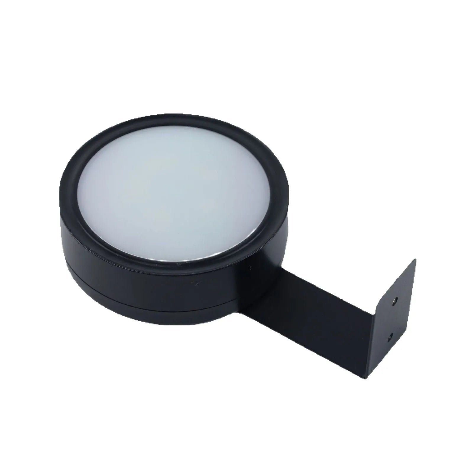 Wireless magnetic LED painting light in black, mounted on wall with remote control.