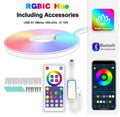 3 metre USB RGB neon light strip with remote control showing colour-changing effects