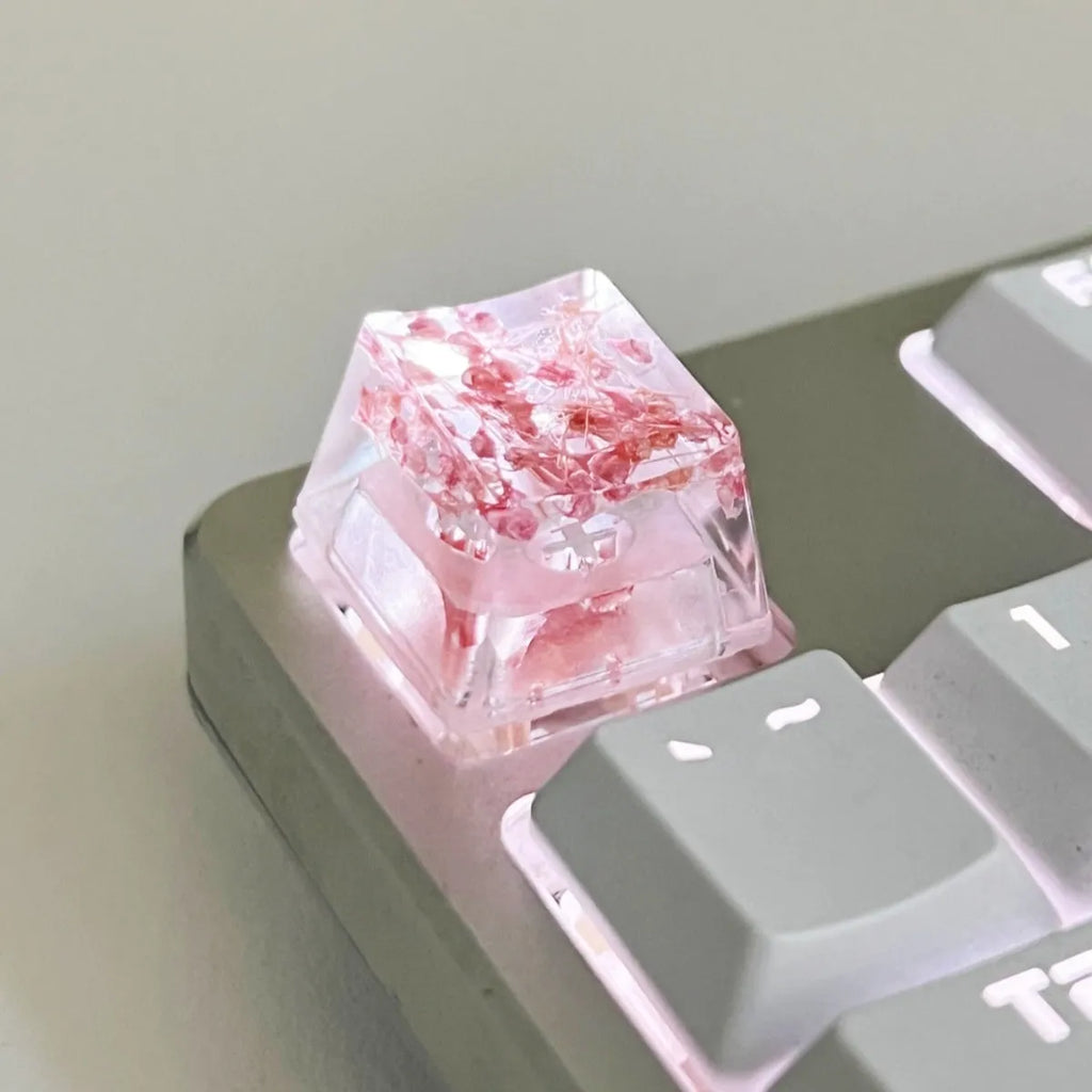 High transparency resin starry sky keycap for mechanical keyboards in multiple colour options