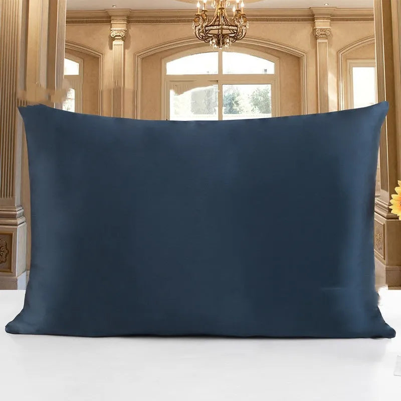 19 Momme double-sided silk pillowcase in apricot colour with hidden zipper closure