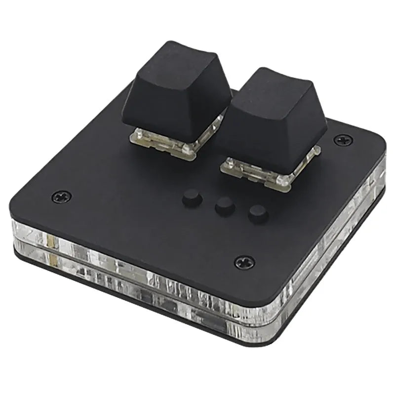 Mini USB keyboard in black with multimedia function keys for audio and game replay controls