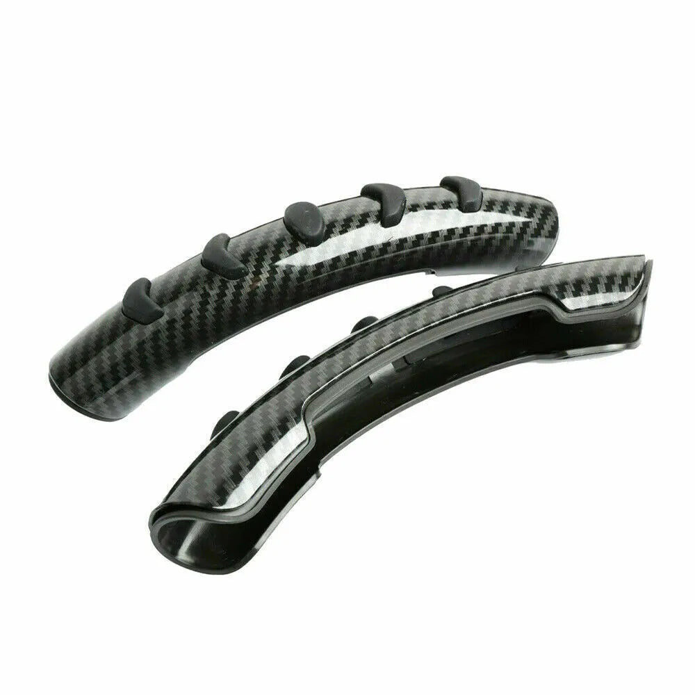 Carbon fibre black steering wheel anti-skid sleeve for universal 38cm fit.