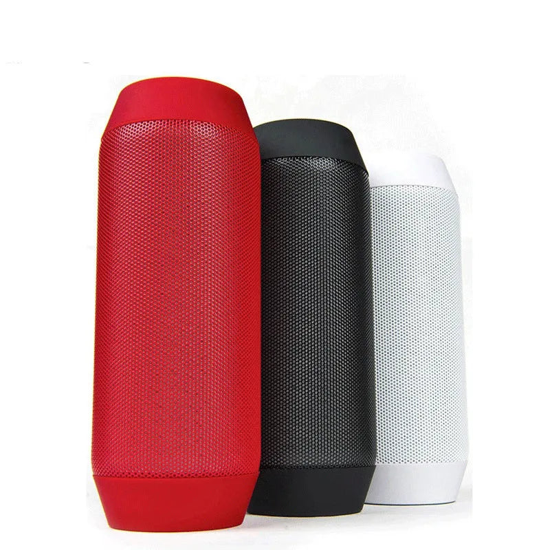 Mini black Bluetooth stereo with colourful LED lights showing 360° sound projection
