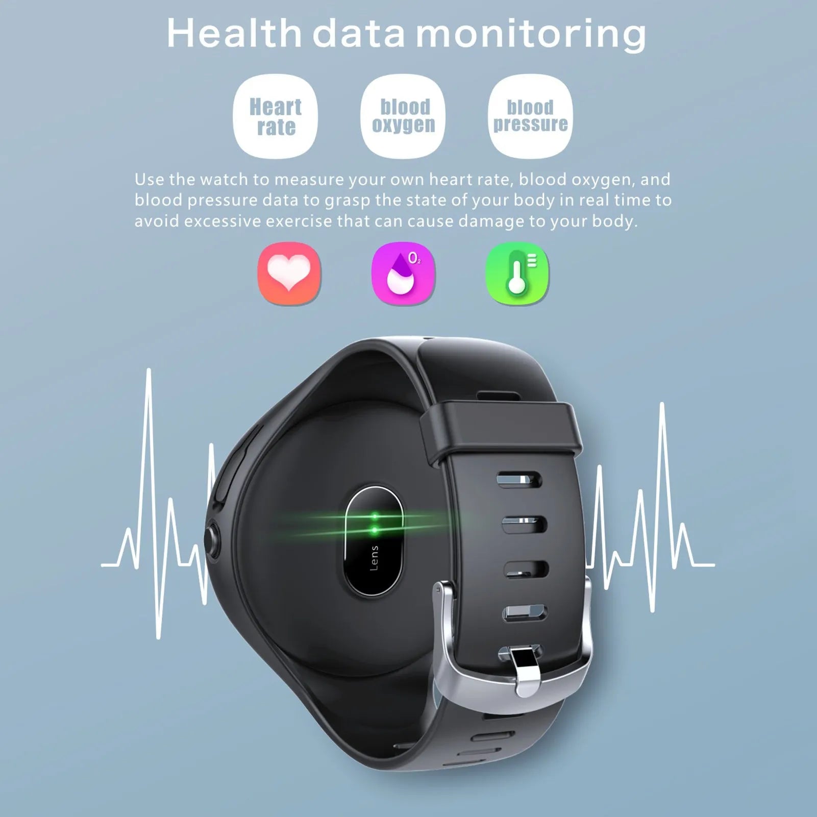 Black detachable smartwatch and Bluetooth headset combo showing fitness tracker bracelet and wireless earphones.
