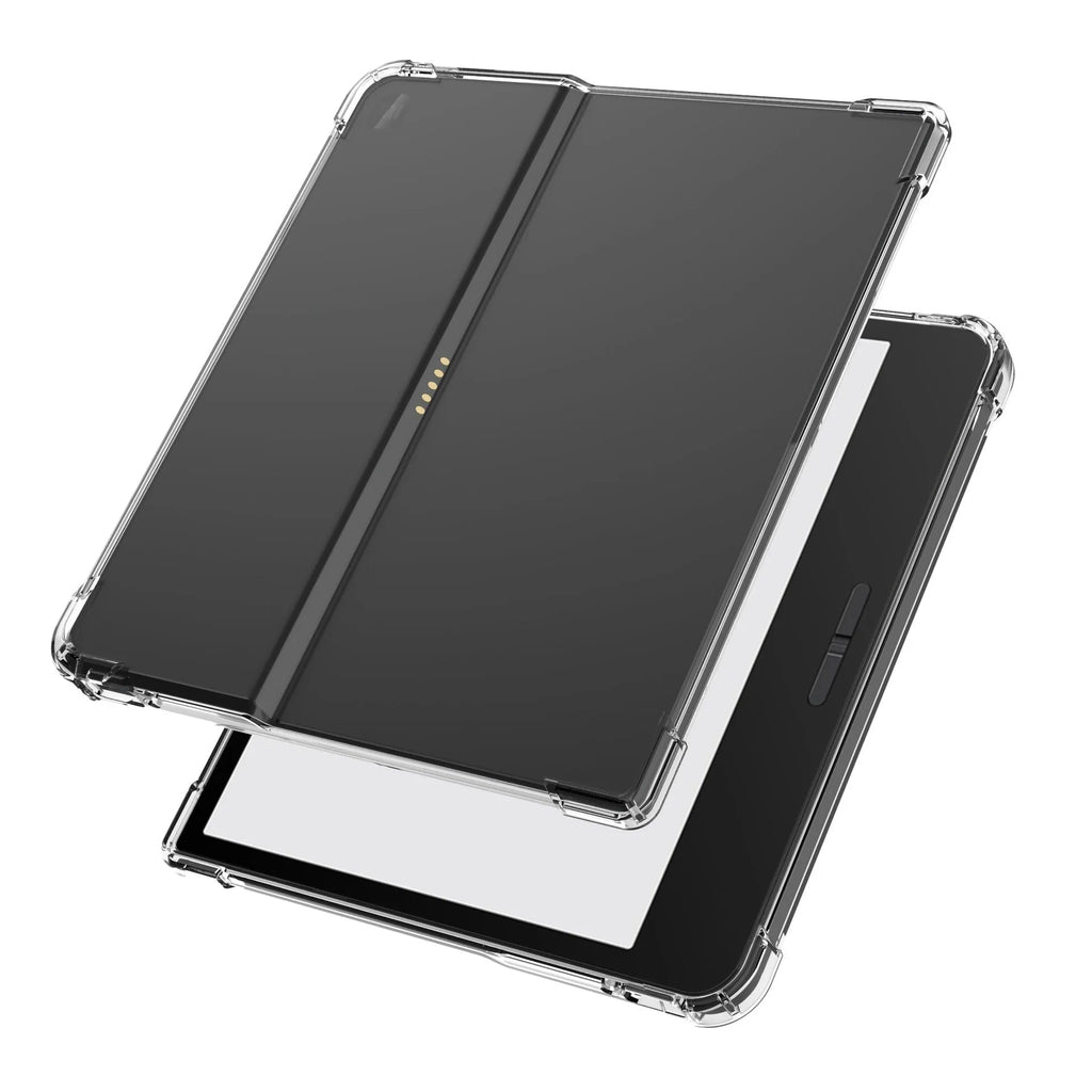 Transparent airbag protective case for 7-inch Xiaomi phone showing TPU construction and all-inclusive design