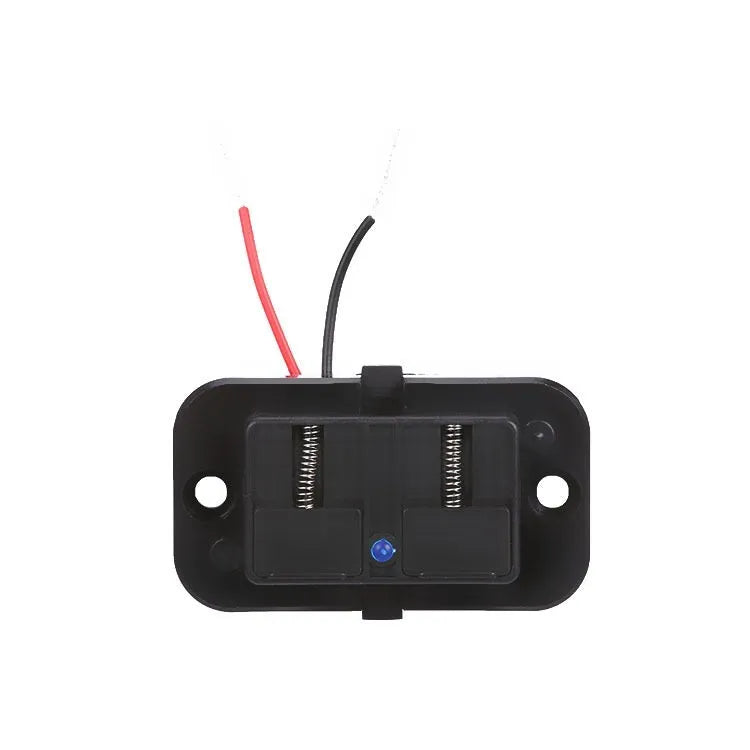 Black QC3.0 and PD fast car charger with TYPE-C port for 12V vehicles.
