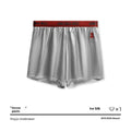 Men's solid colour boxer briefs in black, shown with mid waist design