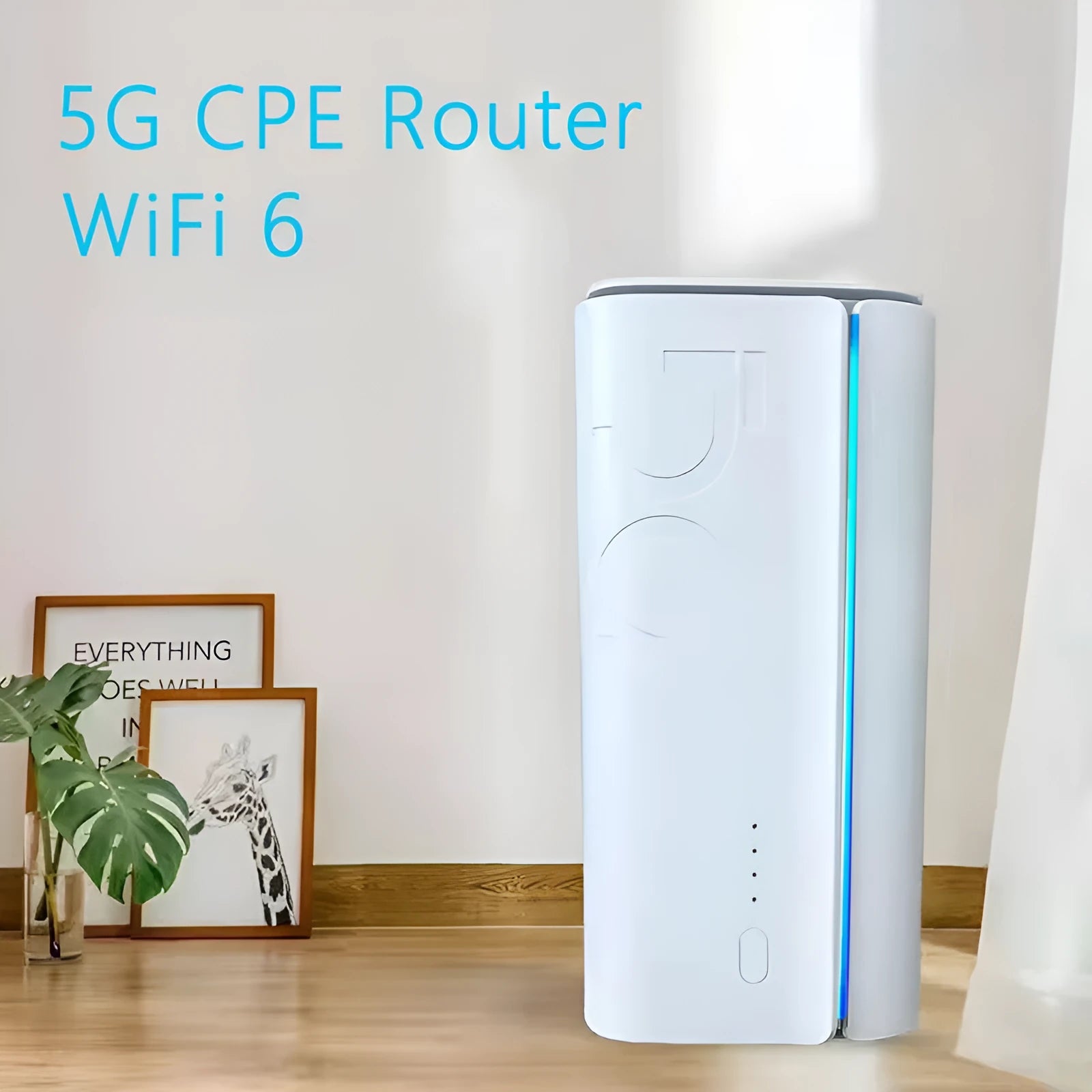 4G CPE wireless router with dimensions 51x30x5mm showing Qualcomm and Zhanrui chip version options