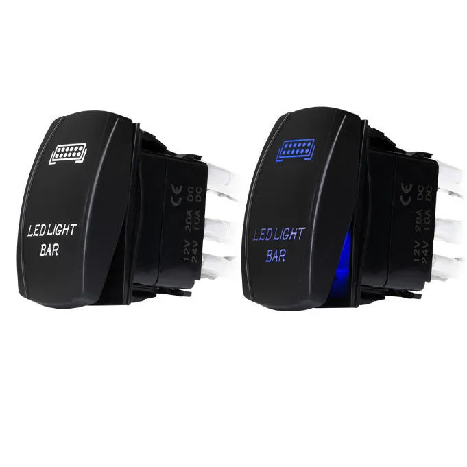 Black off road LED spotlight cable set with 2 metre wiring harness and light bar switch