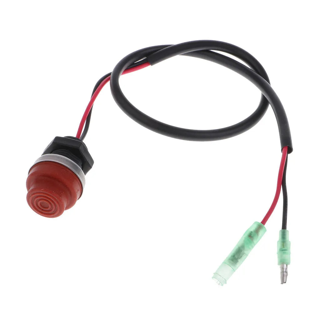 YAMAHA outboard motor kill switch stop cord with plastic body and coiled rope lanyard