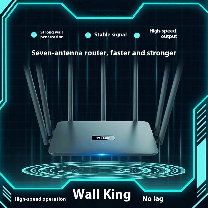 Dual-band Gigabit WiFi router with adjustable antennas in black or white colour options