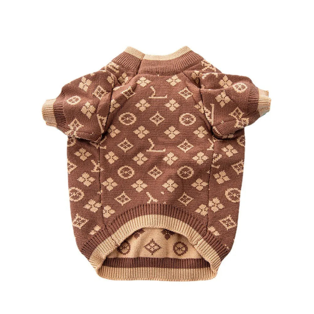 Wool dog sweater for autumn winter wear in European American style available multiple sizes