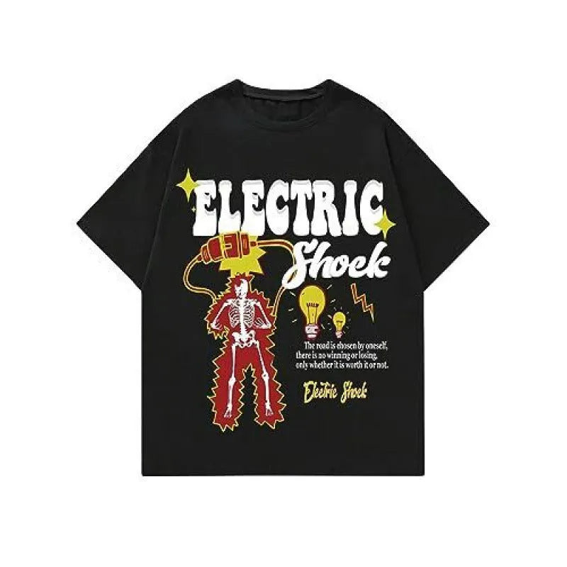 Men's grey digitally printed streetwear T-shirt with pattern detail on front, short sleeves, casual pullover style