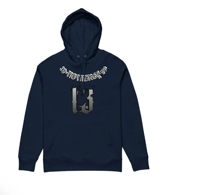Hooded fleece-lined pullover sweater in beige colour showing loose fit design