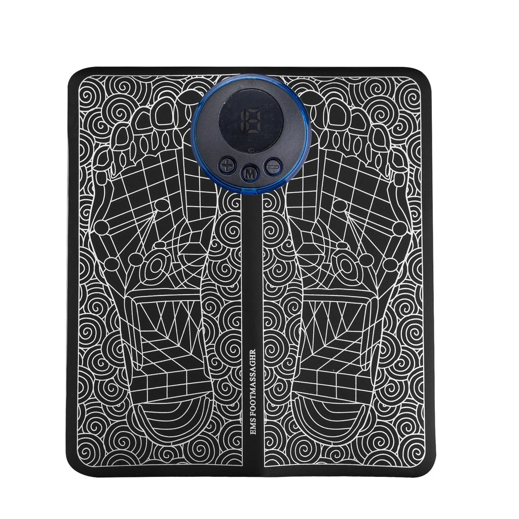Pulse micro-current intelligent foot massage cushion with wireless remote control and LCD display