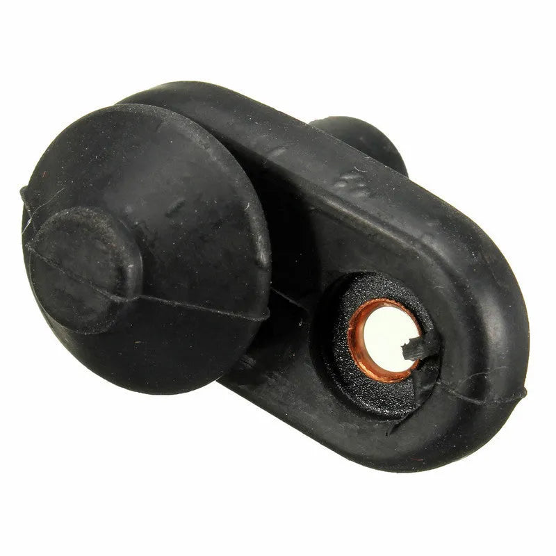 Black universal car interior door light switch with plastic housing and metal contacts for replacing faulty courtesy light controls
