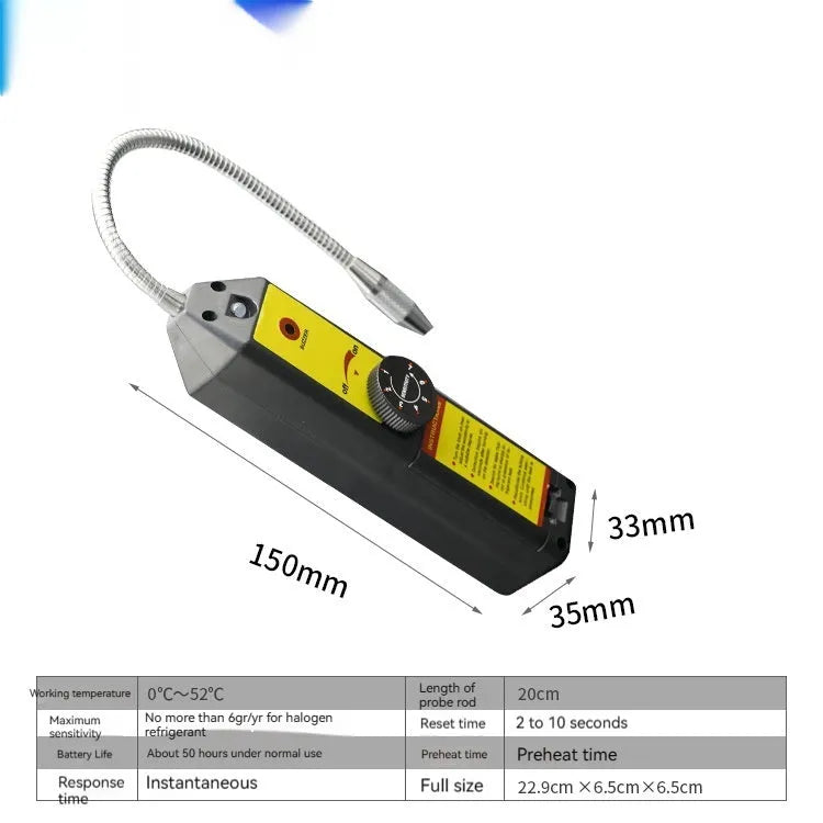WJL-6000 electronic halogen refrigerant leak detector with 20cm probe for automotive systems