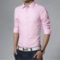 French dress shirt formal tuxedo cotton long sleeve summer men black front view