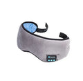 Black Bluetooth headphone eye mask showing integrated earphones within soft padding