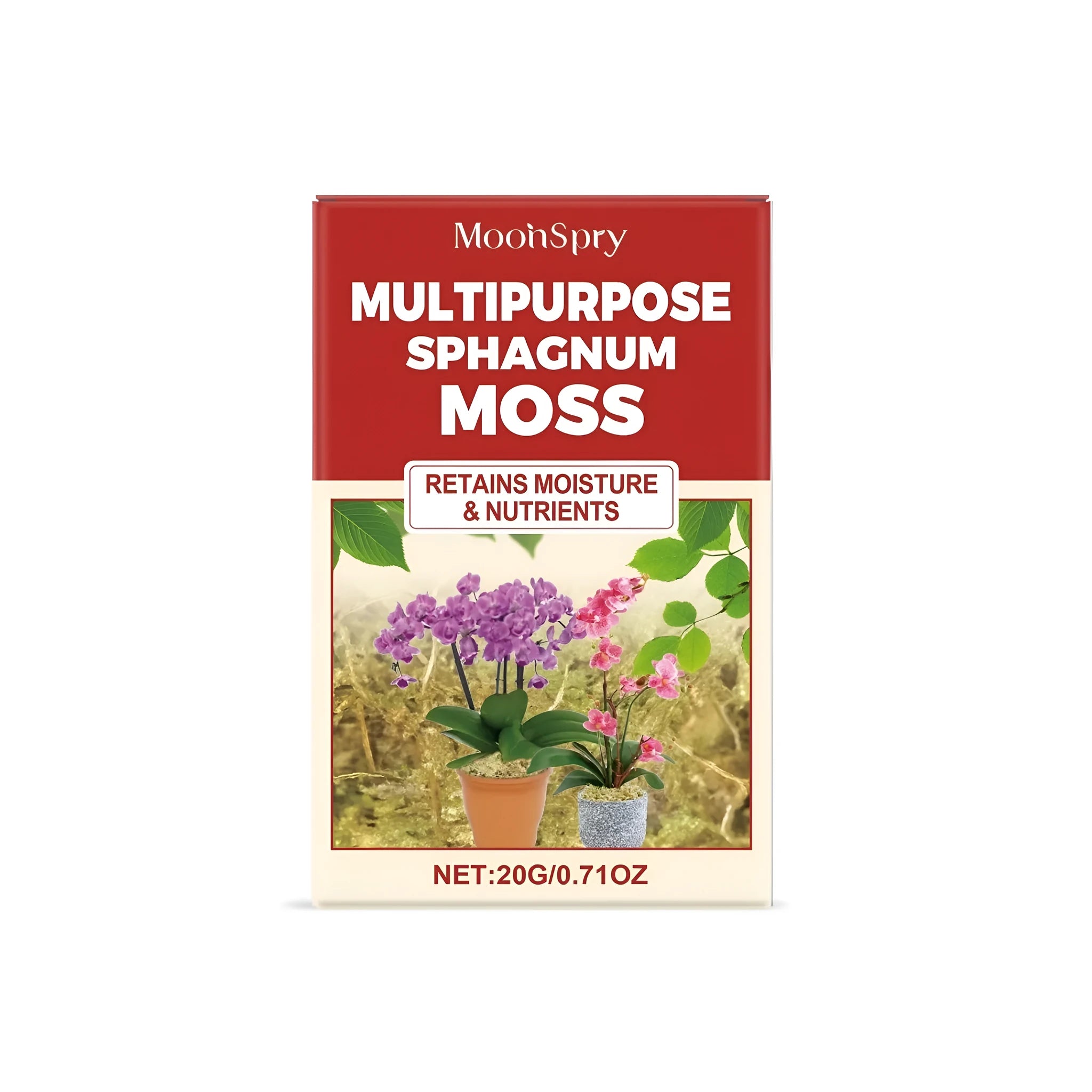 20g bag of dried sphagnum moss natural substrate for orchids and reptile habitats