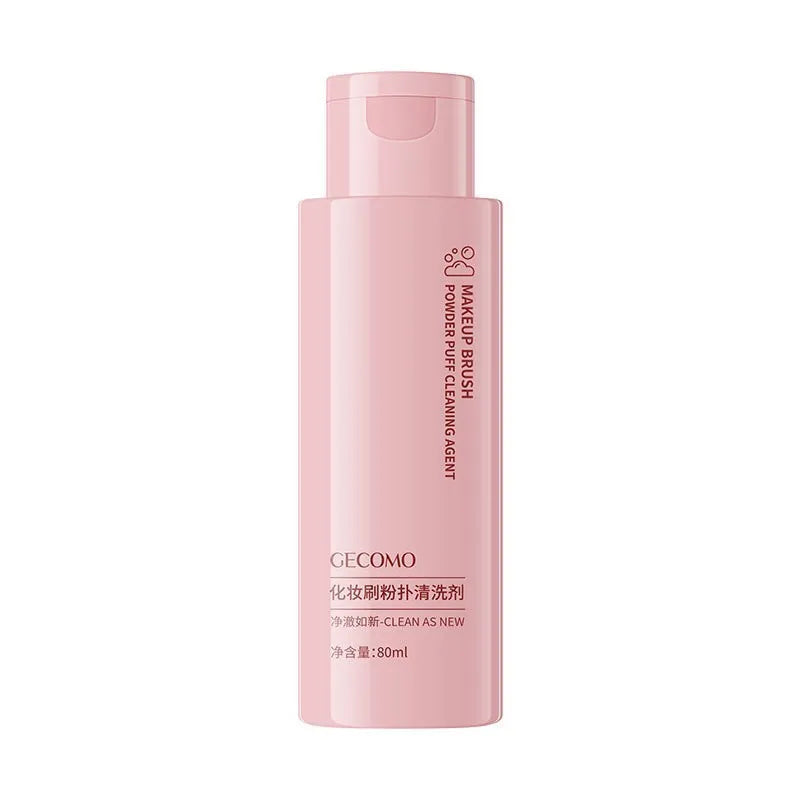 Makeup brush cleaner kit with 80ml detergent and 75ml no-rinse spray for beauty blenders