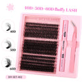 DIY false eyelashes extension suit with cluster segments and included application tweezers