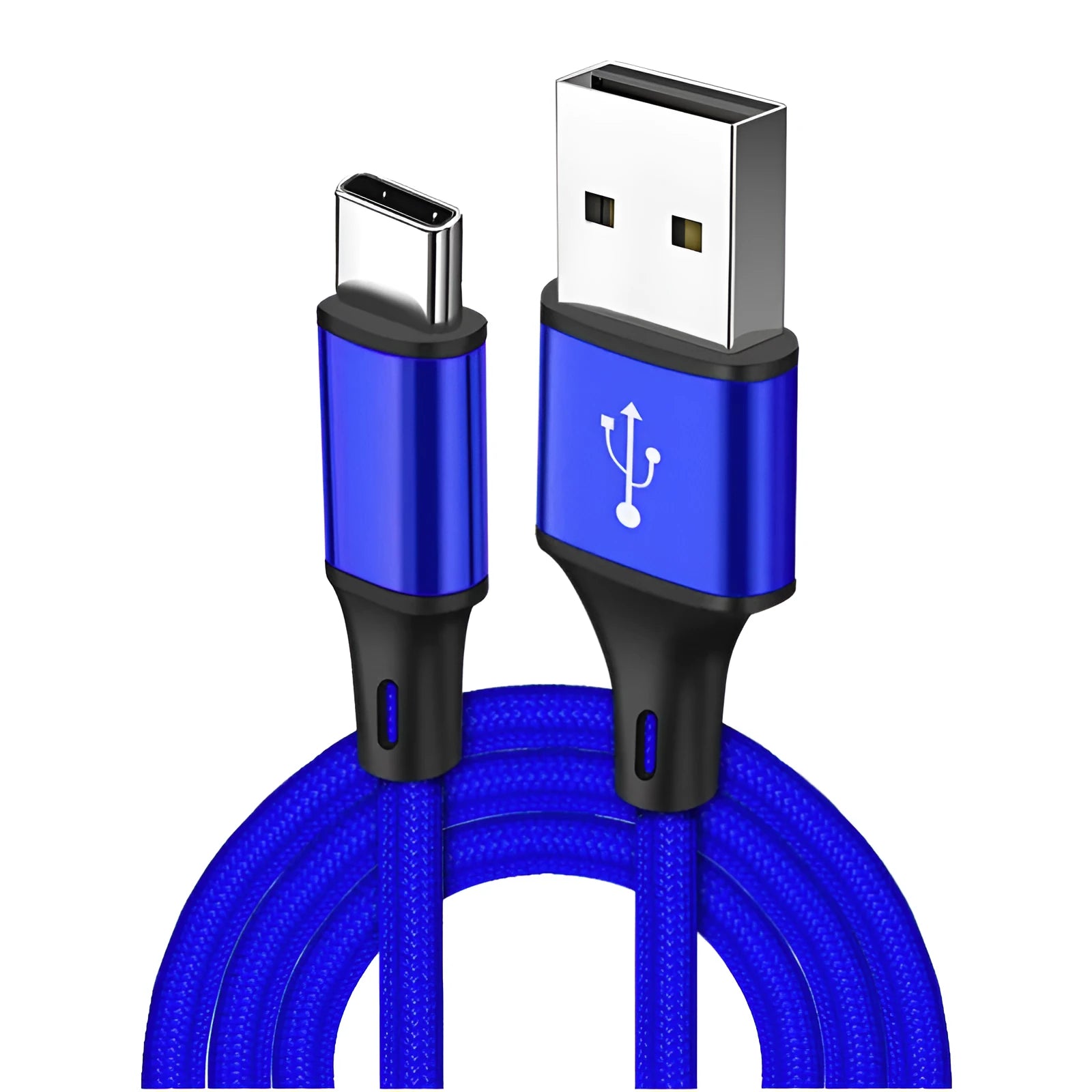 2 metre USB TYPE C charging cable for mobile phones in multiple colours