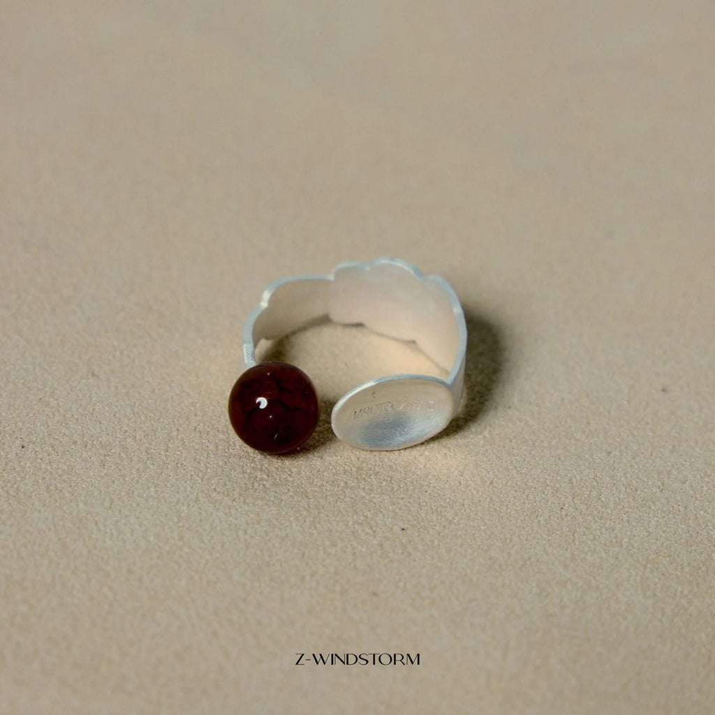 Alloy ring and bracelet set with diamond-shaped stewed pork design and electroplating finish