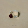 Alloy ring and bracelet set with diamond-shaped stewed pork design and electroplating finish