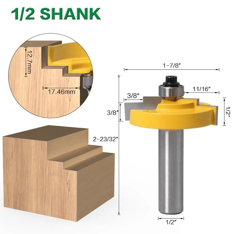 Door and window step knife woodworking cutter with carbide blade and 8mm shank diameter