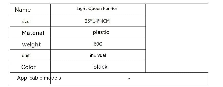 Carbon fibre tail mudguard accessories for Light Bee electric off-road bicycle