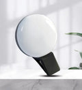 Round fill light for mobile phone selfies in black, pink, and white options