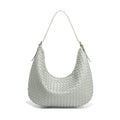 Fashionable large capacity French tote bag in soft PU with woven texture and sandwich pocket