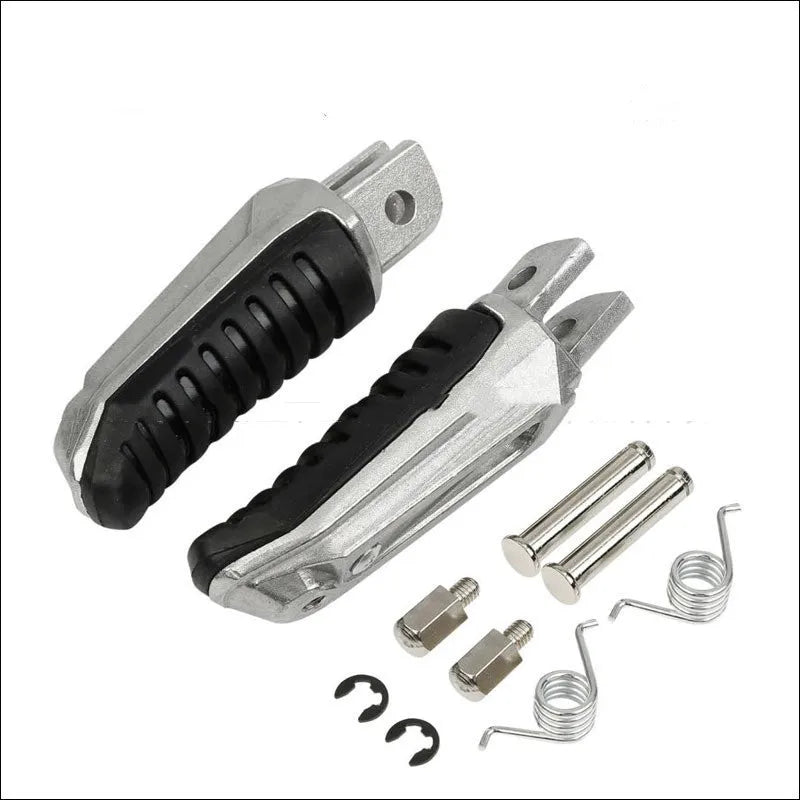 Black aluminium alloy motorcycle foot pedals replacement set for Suzuki Hayabusa and V-Strom models