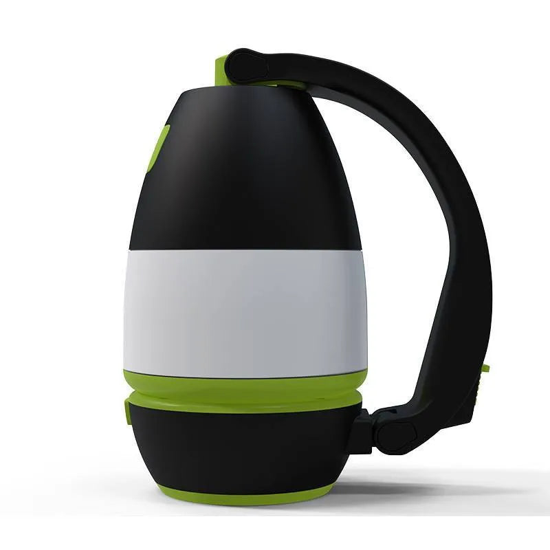 Black green 3-in-1 multifunctional LED table lamp with foldable design for camping and emergency use